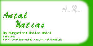 antal matias business card